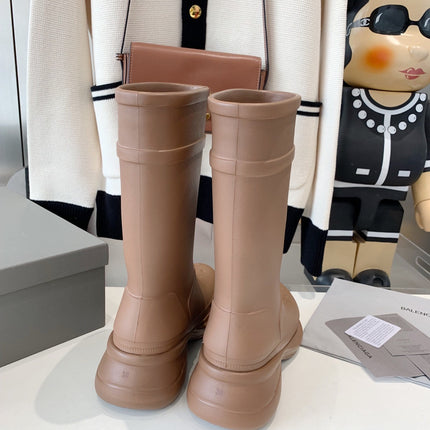 CROCS BOOTS IN BROWN RUBBER
