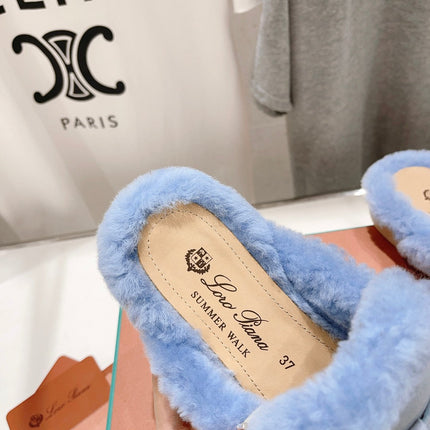LP CHARMS WALK BABOUCHE LOAFERS SAPPHIRE FLEECE