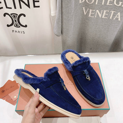 LP CHARMS WALK BABOUCHE LOAFERS NAVY FLEECE