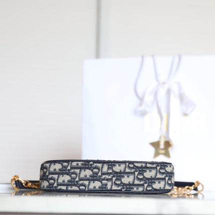 MINI 21 CHAIN HANDBAG BLACK OBLIQUE JACQUARD