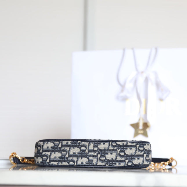 MINI 21 CHAIN HANDBAG BLACK OBLIQUE JACQUARD