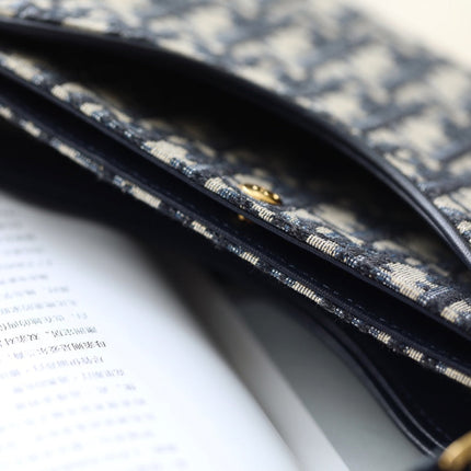 MINI 21 CHAIN HANDBAG BLACK OBLIQUE JACQUARD
