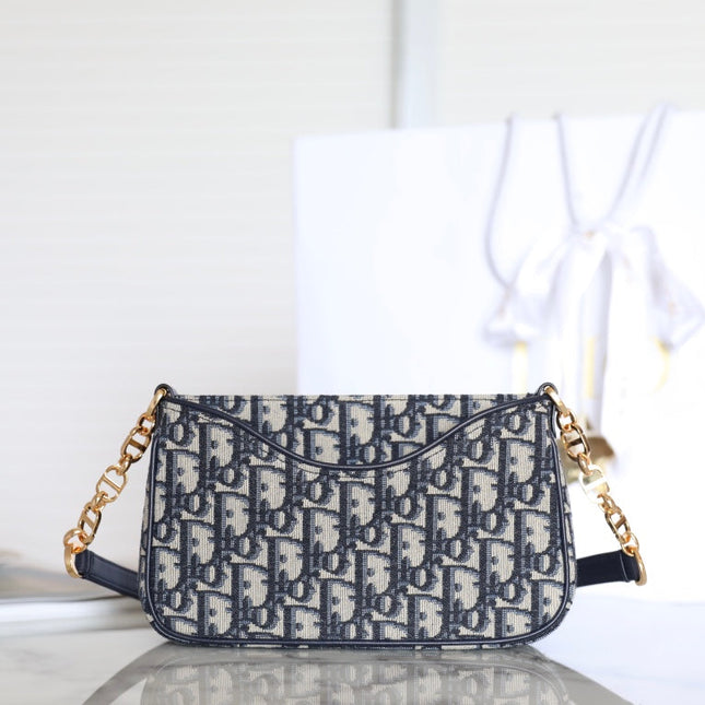 MINI 21 CHAIN HANDBAG BLACK OBLIQUE JACQUARD
