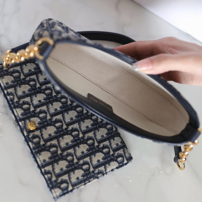 MINI 21 CHAIN HANDBAG BLACK OBLIQUE JACQUARD