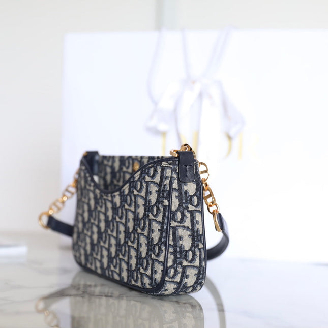 MINI 21 CHAIN HANDBAG BLACK OBLIQUE JACQUARD