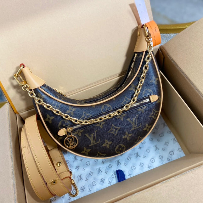 LOOP 23 IN BROWN MONOGRAM CANVAS AND LEATHER TRIM