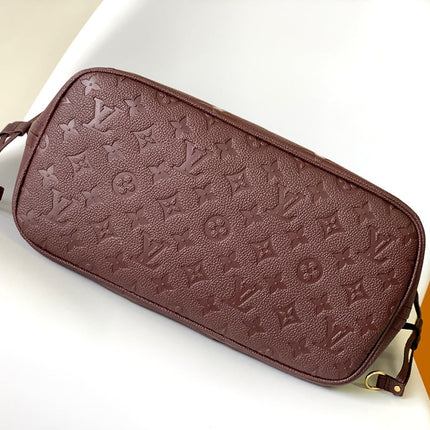 NEVERFULL MM 32 WINE MONOGRAM EMPREINTE LEATHER