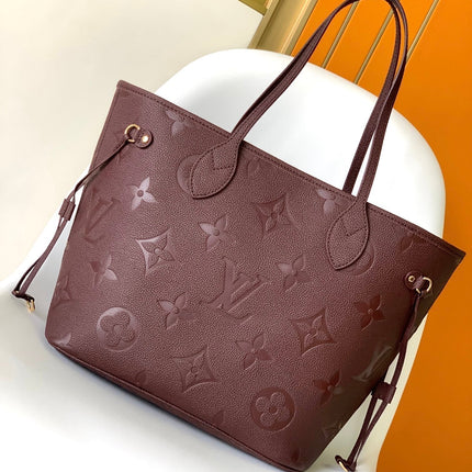 NEVERFULL MM 32 WINE MONOGRAM EMPREINTE LEATHER