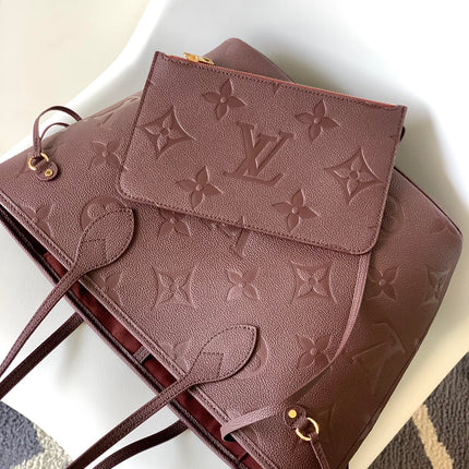 NEVERFULL MM 32 WINE MONOGRAM EMPREINTE LEATHER