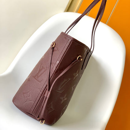 NEVERFULL MM 32 WINE MONOGRAM EMPREINTE LEATHER