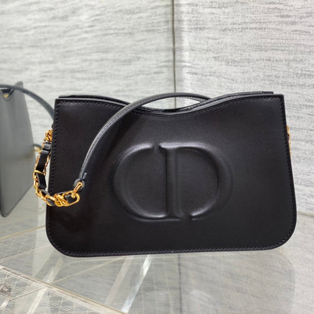HOBO SIGNATURE 23  BAG IN BLACK LAMBSKIN