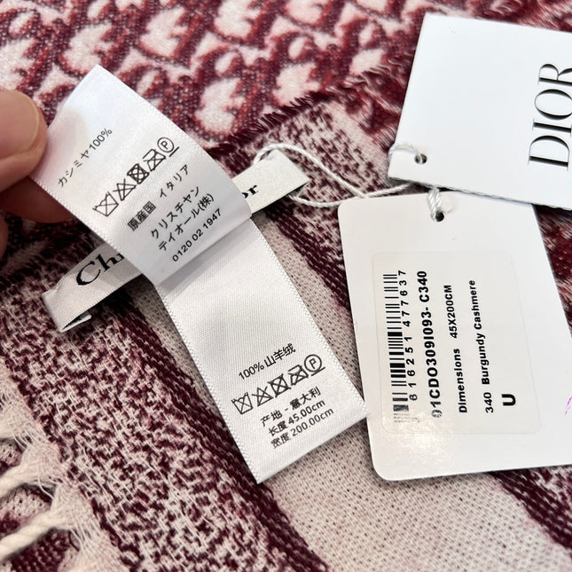 DIOR SCARF 200 CM IN CASHMERE 667140