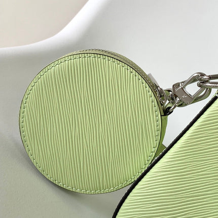 MARELLINI 19 LIGHT GREEN EPI GRAINED LEATHER
