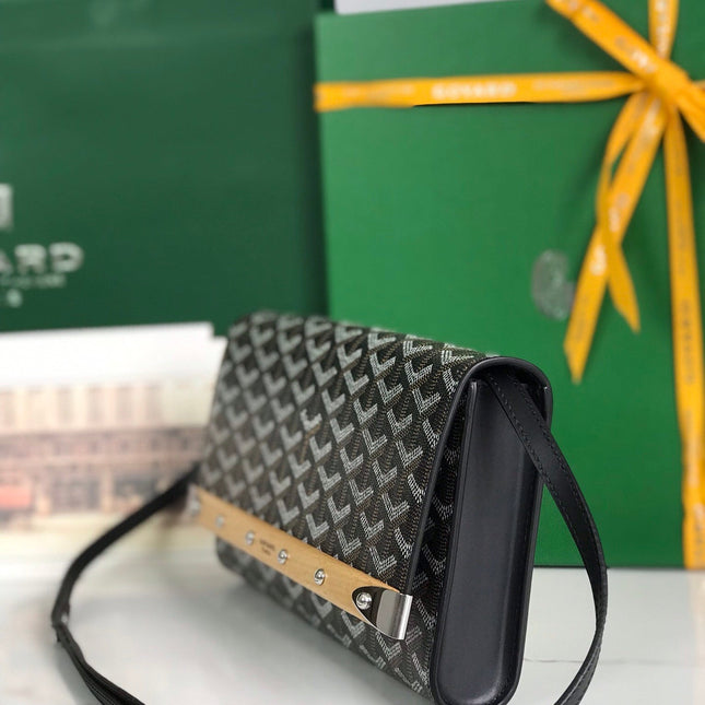MONTE-CARLO PM CLUTCH 25 IN BLACK GOYARDINE CANVAS