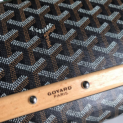 MONTE-CARLO PM CLUTCH 25 IN BLACK GOYARDINE CANVAS