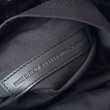 MONACO BAG 32 IN BLACK QUILTED THIN CALFSKIN SILVER HARDWARE