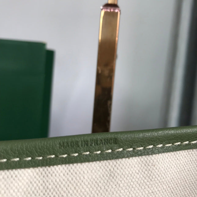 SAINT LOUIS PM BAG 34 IN GREEN MIX BLACK GOYARDINE CANVAS