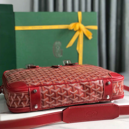 AMBASSADE DOCUMENT CASE 35 IN CLASSIC RED GOYARDINE CANVAS