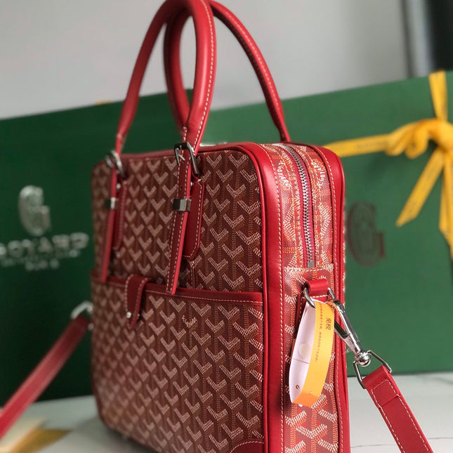 AMBASSADE DOCUMENT CASE 35 IN CLASSIC RED GOYARDINE CANVAS