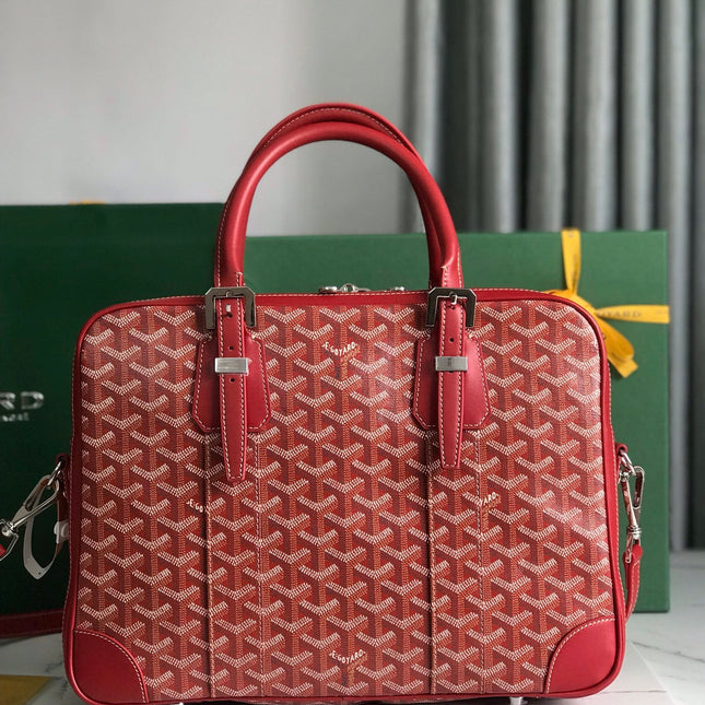 AMBASSADE DOCUMENT CASE 35 IN CLASSIC RED GOYARDINE CANVAS