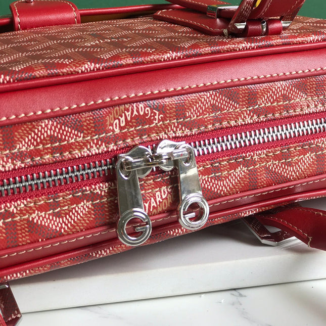 AMBASSADE DOCUMENT CASE 35 IN CLASSIC RED GOYARDINE CANVAS