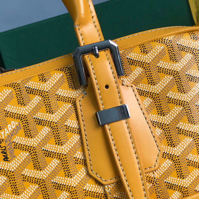 AMBASSADE DOCUMENT CASE 35 IN YELLOW GOYARDINE CANVAS