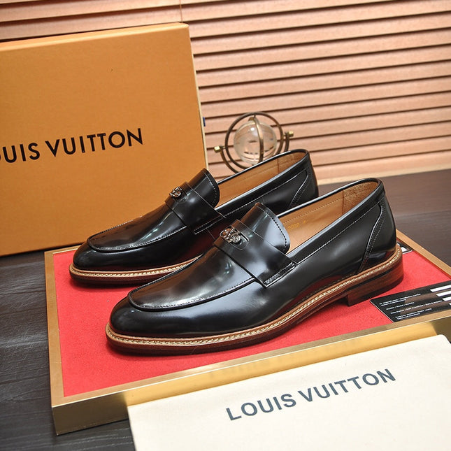 LV FLEX LOAFER IN GLOSSY BLACK CALFSKIN