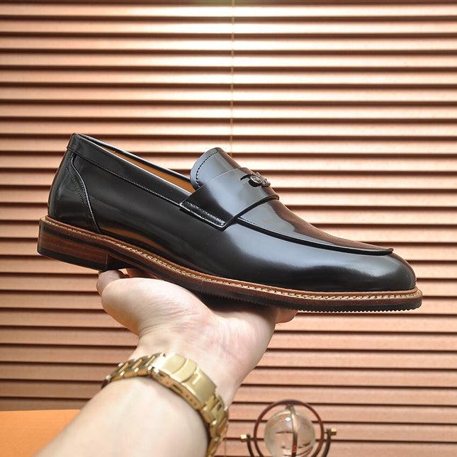 LV FLEX LOAFER IN GLOSSY BLACK CALFSKIN