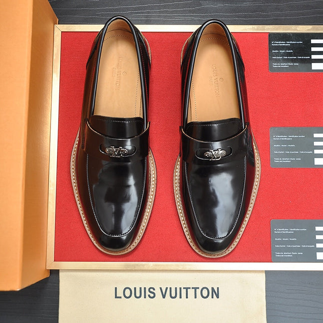 LV FLEX LOAFER IN GLOSSY BLACK CALFSKIN