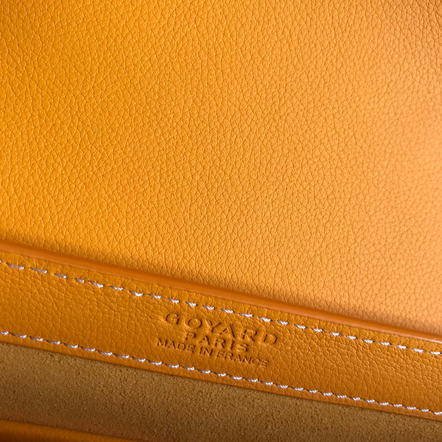 233 BAG 25 IN YELLOW CALFKIN AND GOYARDINE CANVAS