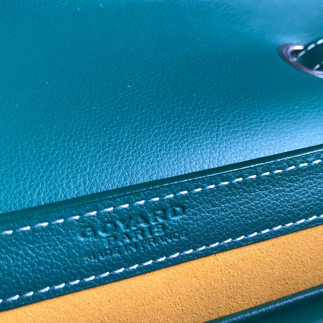 233 BAG 25 IN GREEN CALFKIN AND GOYARDINE CANVAS