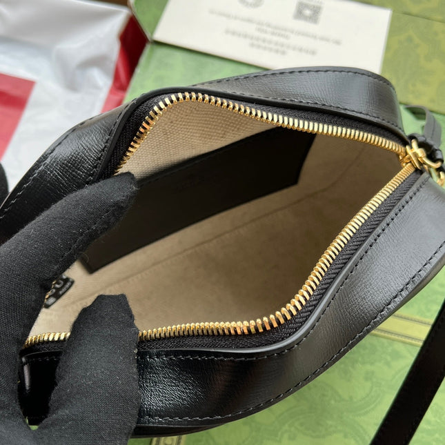 HORSEBIT 1955 SMALL CAMERA BAG 20 IN BLACK CALFSKIN