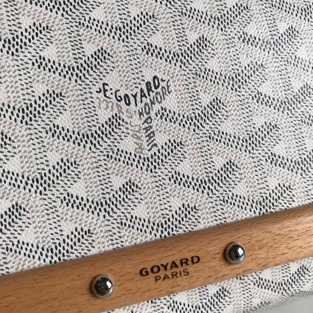 MONTE-CARLO PM CLUTCH 25 IN WHITE GOYARDINE CANVAS