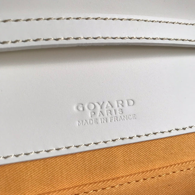 MONTE-CARLO PM CLUTCH 25 IN WHITE GOYARDINE CANVAS