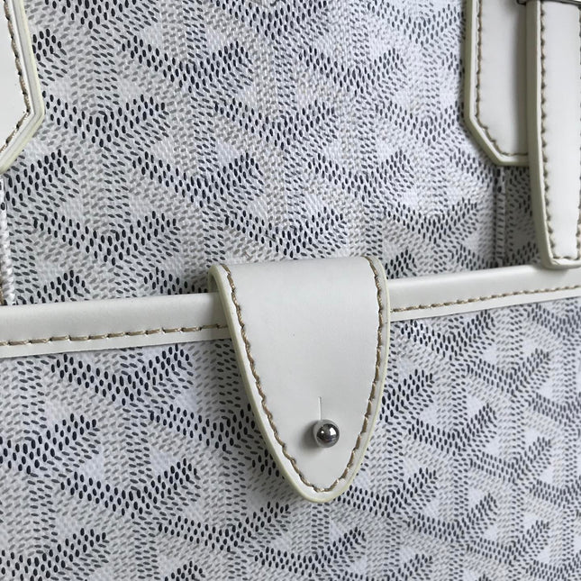 AMBASSADE DOCUMENT CASE 35 IN WHITE GOYARDINE CANVAS