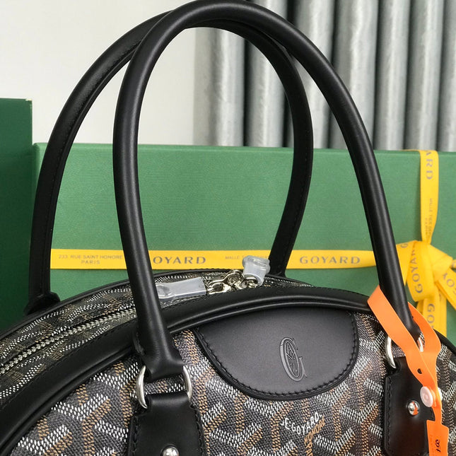 SAINT JEANNE BAG 35 IN BLACK GOYARDINE CANVAS AND CALFSKIN