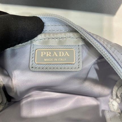 PRA CLUTCH 12 IN LIGHT GREY RE-NYLON