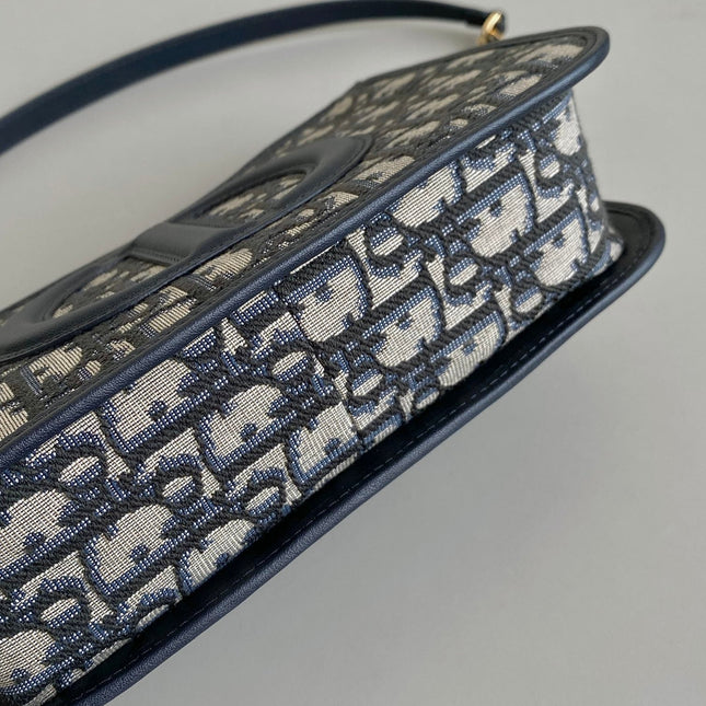 MINI HOBO 23 BAG IN BLUE OBLIQUE JACQUARD