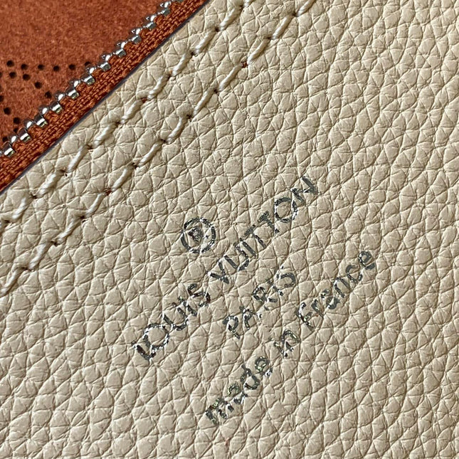 CARMEL HOBO BAG 40 IN CRÈME BEIGE MIHANA PERFORATED CALF LEATHER