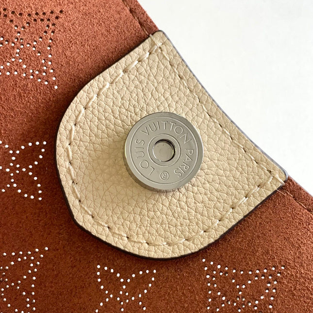CARMEL HOBO BAG 40 IN CRÈME BEIGE MIHANA PERFORATED CALF LEATHER
