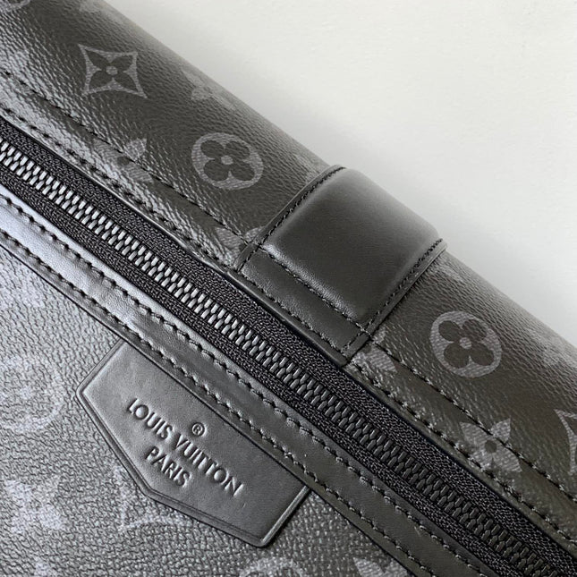 S-CAPE MESSENGER BAG 28 IN BLACK MONOGRAM ECLIPSE CANVAS