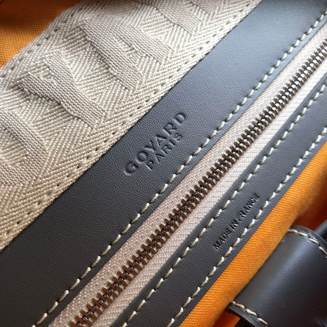 SAINT JEANNE BAG 35 IN GREY GOYARDINE CANVAS AND CALFSKIN