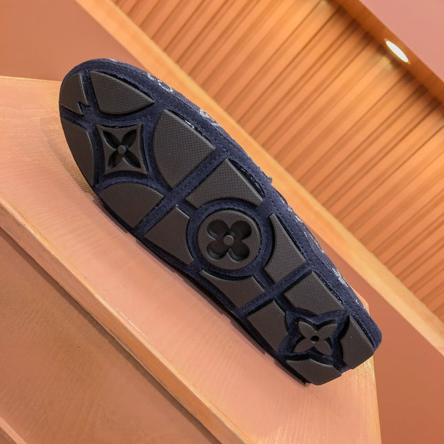 LV LOAFER IN MIDNIGHT BLUE MONOGRAM DENIM WITH BOW