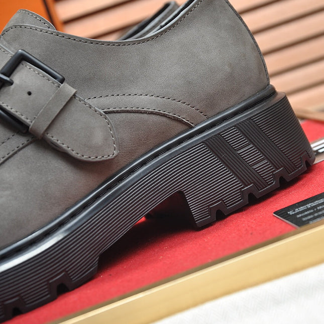 HM MONK STRAP GRAY SUEDE