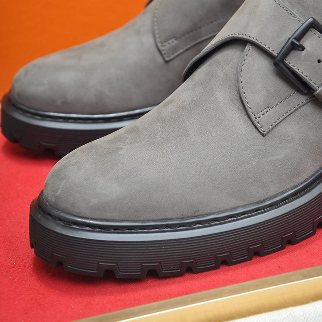 HM MONK STRAP GRAY SUEDE