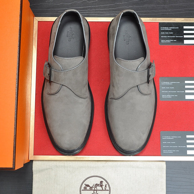 HM MONK STRAP GRAY SUEDE