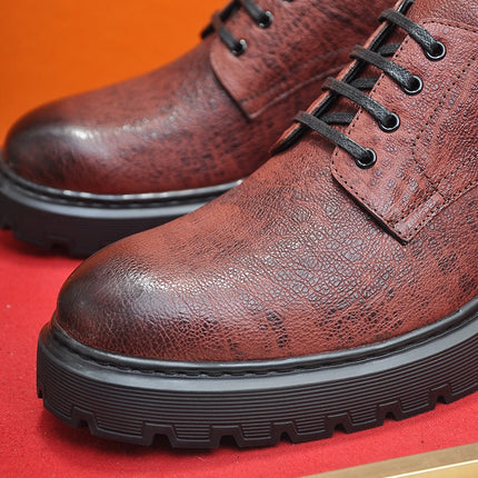 HM DANIEL TRAMPING SHOE CHESTNUT WRINKLE CALFSKIN