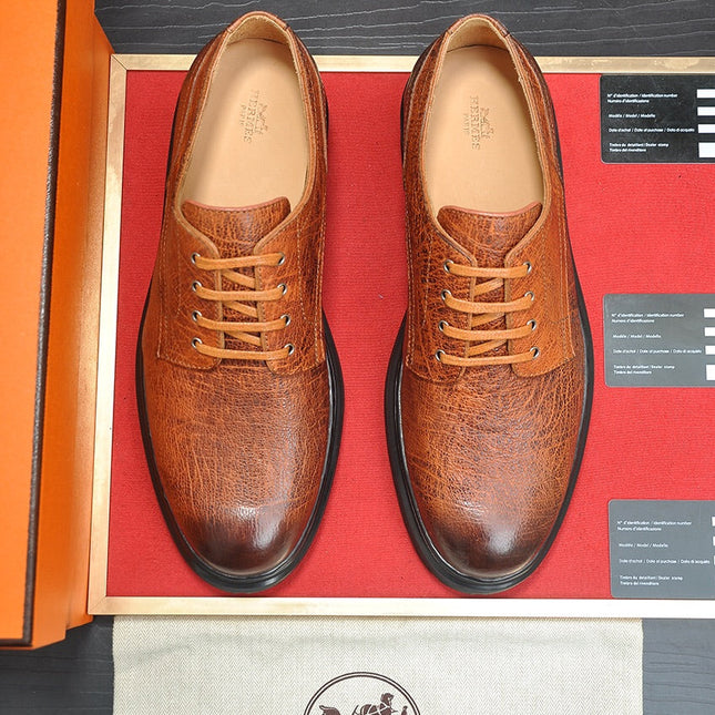 HM DANIEL TRAMPING SHOE BRONZE WRINKLE CALFSKIN