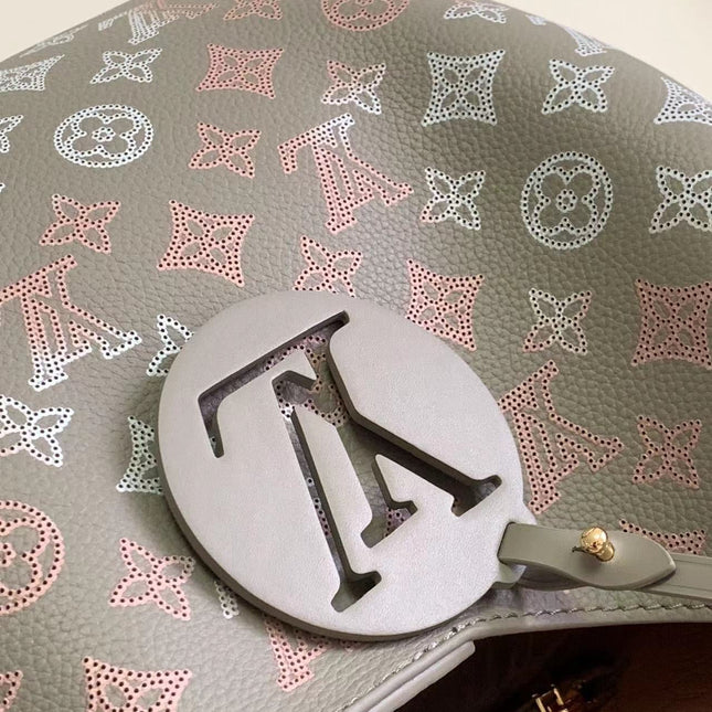 CARMEL 40 IN GRAY MONOGRAM GRADIENT PERFORATED CALFSKIN