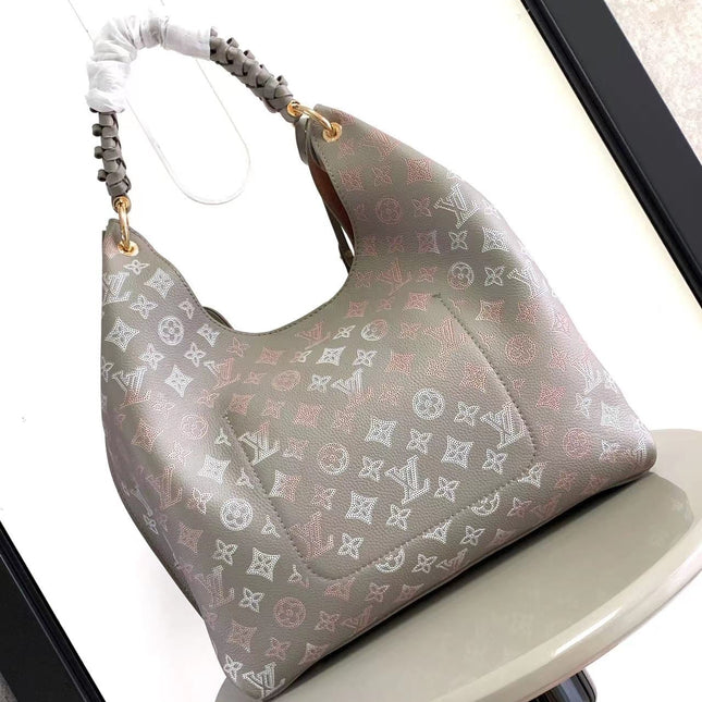 CARMEL 40 IN GRAY MONOGRAM GRADIENT PERFORATED CALFSKIN